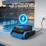BOTLUXE (2026 Upgrade) PC20 Poolroboter Boden und Wand, Wasserlinienreinigung, Intelligenter Navigation, 18927LPH Leistungsstarker Poolsauger mit App-Steuerung, Poolsauger für Pools bis zu 170㎡ – Bild 3