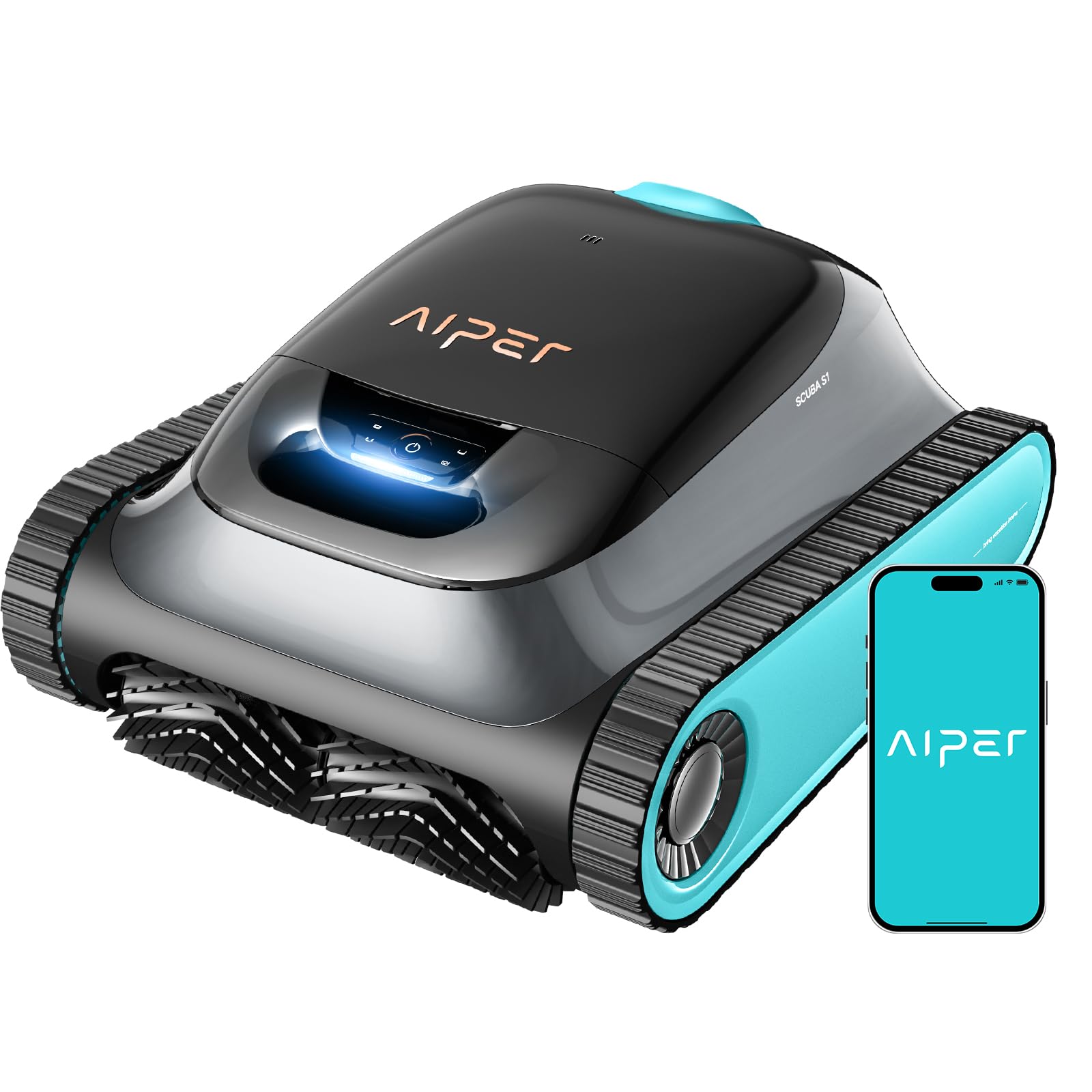 7180RgQPhuL (2026 Upgrade) AIPER Scuba S1 Poolroboter Boden und Wand, Wasserlinienreinigung, Doppelfiltration, 240 Min Laufzeit, Intelligente Navigation, App-Steuerung & OTA-Updates für Einbau- und Aufstellpools – Bild 1