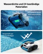 Spino E1 Poolroboter Akku Boden und Wand, 210 Min Kabellos Poolsauger, Max 21950 LPH,5 Reinigungsmodi, Auto Wasserlinien Parkfunktion, SmartArc Routenplan, Weiß-Blau – Bild 5
