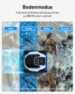 Spino E1 Poolroboter Akku Boden und Wand, 210 Min Kabellos Poolsauger, Max 21950 LPH,5 Reinigungsmodi, Auto Wasserlinien Parkfunktion, SmartArc Routenplan, Weiß-Blau – Bild 6